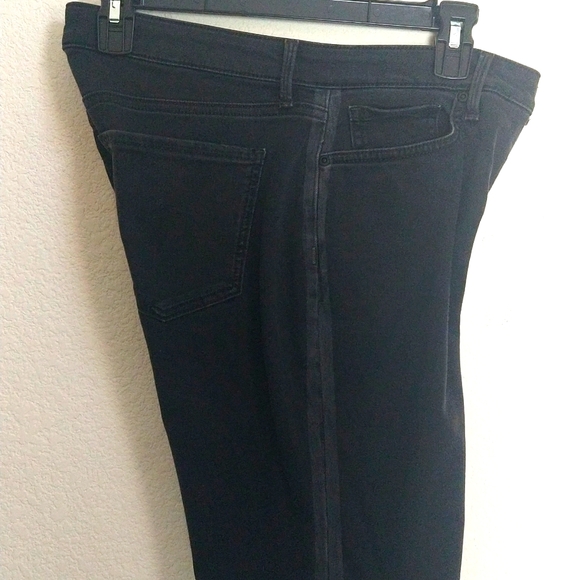 NWT NYDJ Sheri Slim Black Denim Jeans Lift Tuck Technology Size 6 Side Stripe - Picture 9 of 10